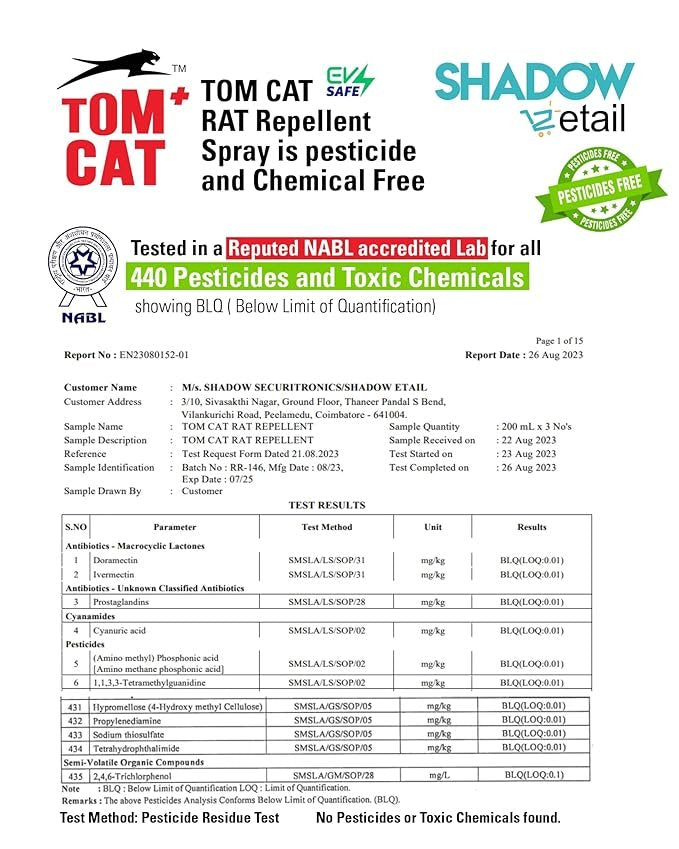 Rat Repellent Spray for Car, Truck & Bike(100 + 20 ML Extra)