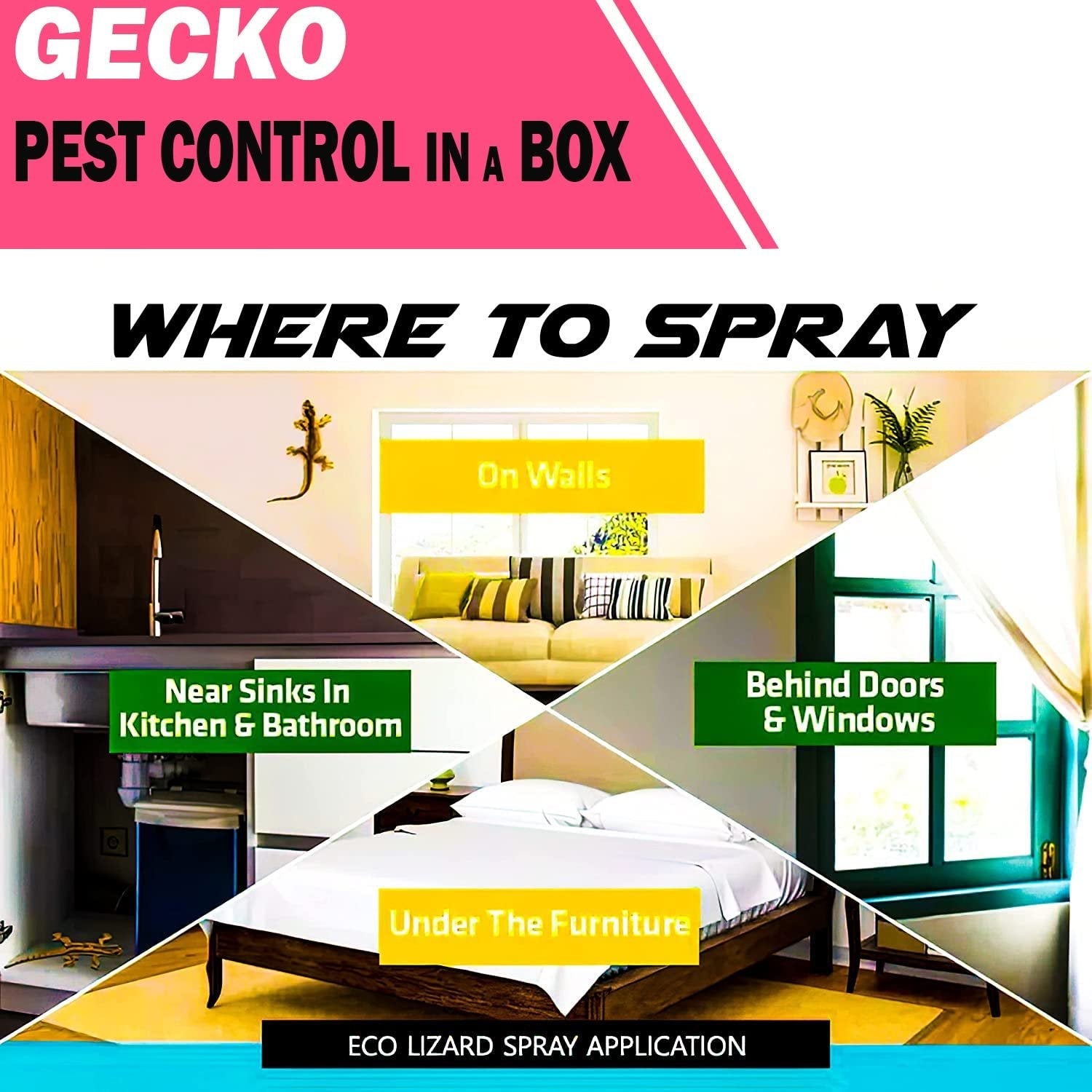 Gecko Lizard Repellent Spray Herbal for Home - 220ml