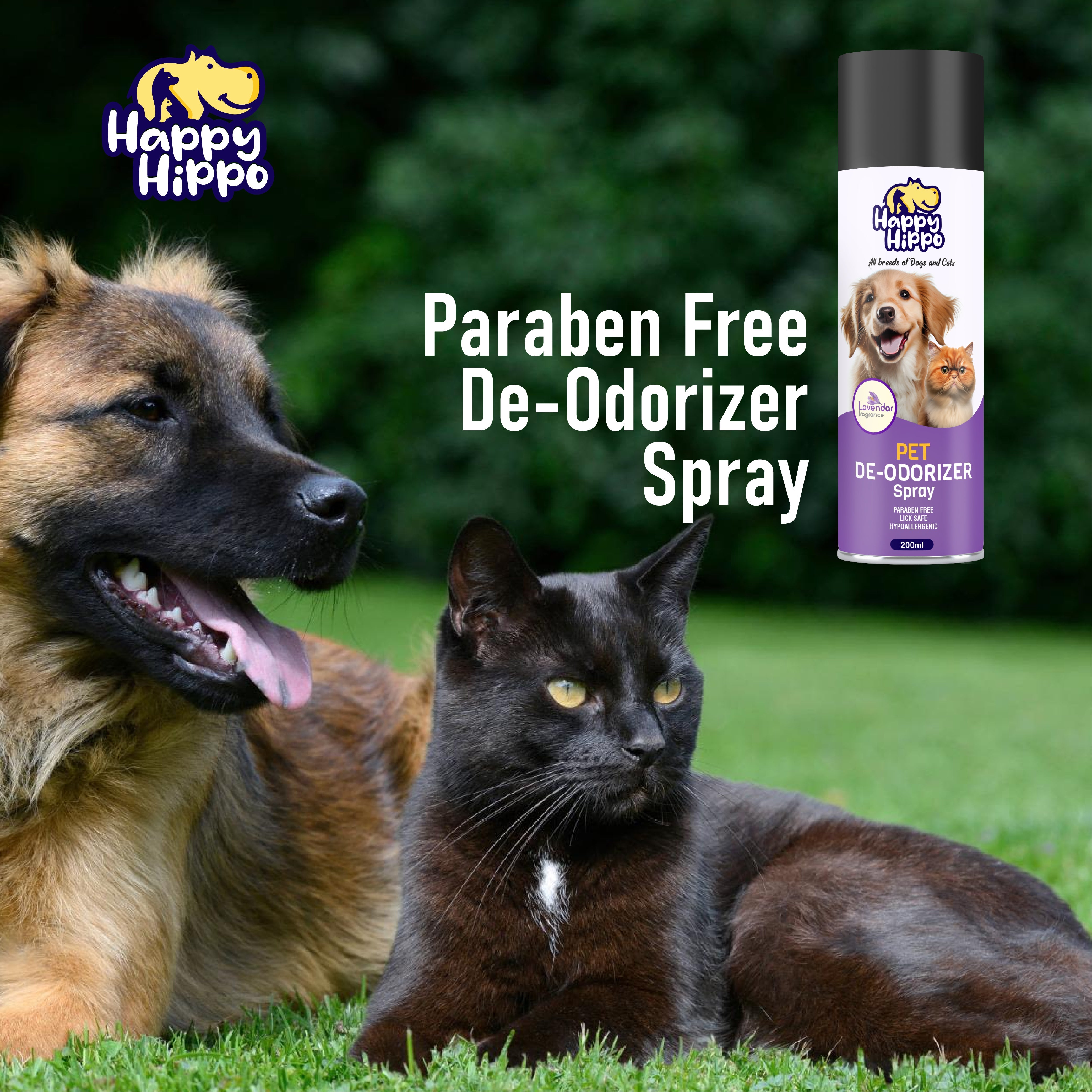 Happy Hippo Pet Waterless Bath Spray (Levender)