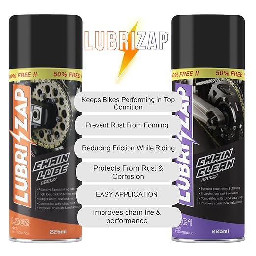 Lubrizap Motor Bike Chain Premium Lube & Clean Spray