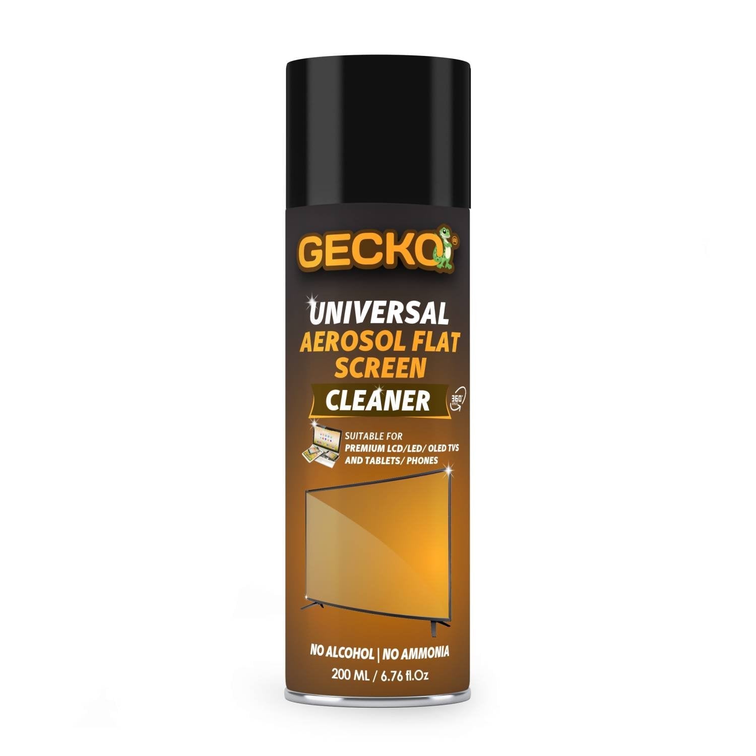 GECKO Flat Screen  -LCD/ LED/ OLED/ Glass Cleaner -200ml with microfiber cloth