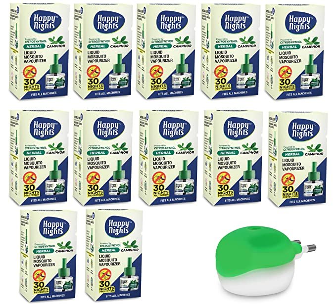 Mosquito Repellent Refill | 45ml with machine |Happy Nights Camphor