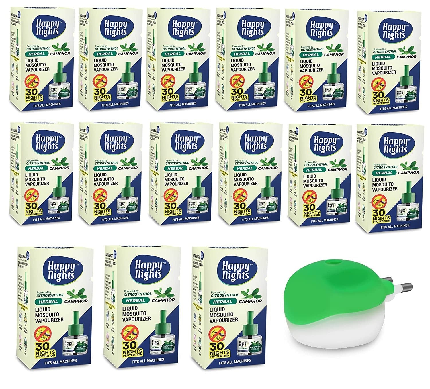 Mosquito Repellent Refill | 45ml with machine |Happy Nights Camphor