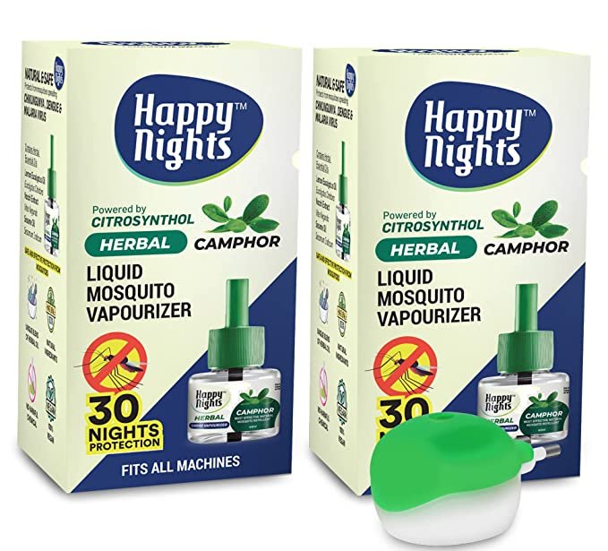 Mosquito Repellent Refill | 45ml with machine |Happy Nights Camphor