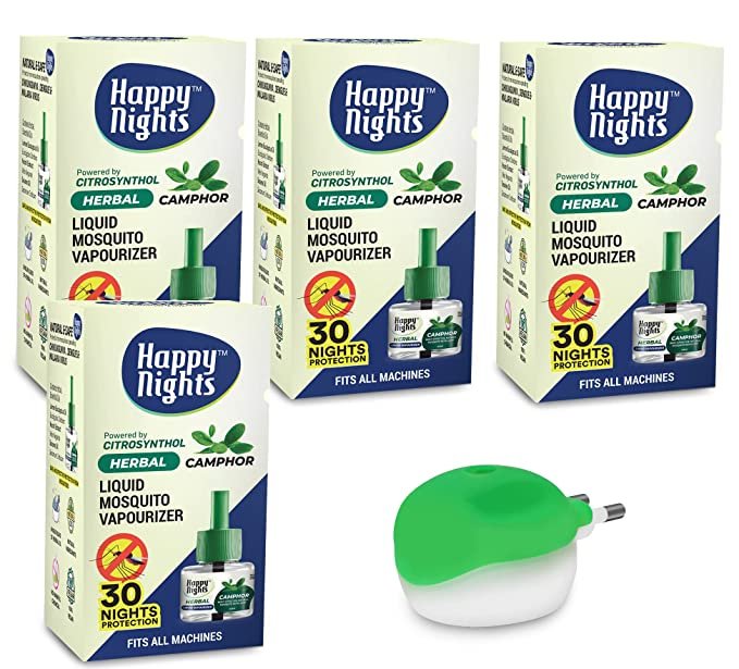 Mosquito Repellent Refill | 45ml with machine |Happy Nights Camphor