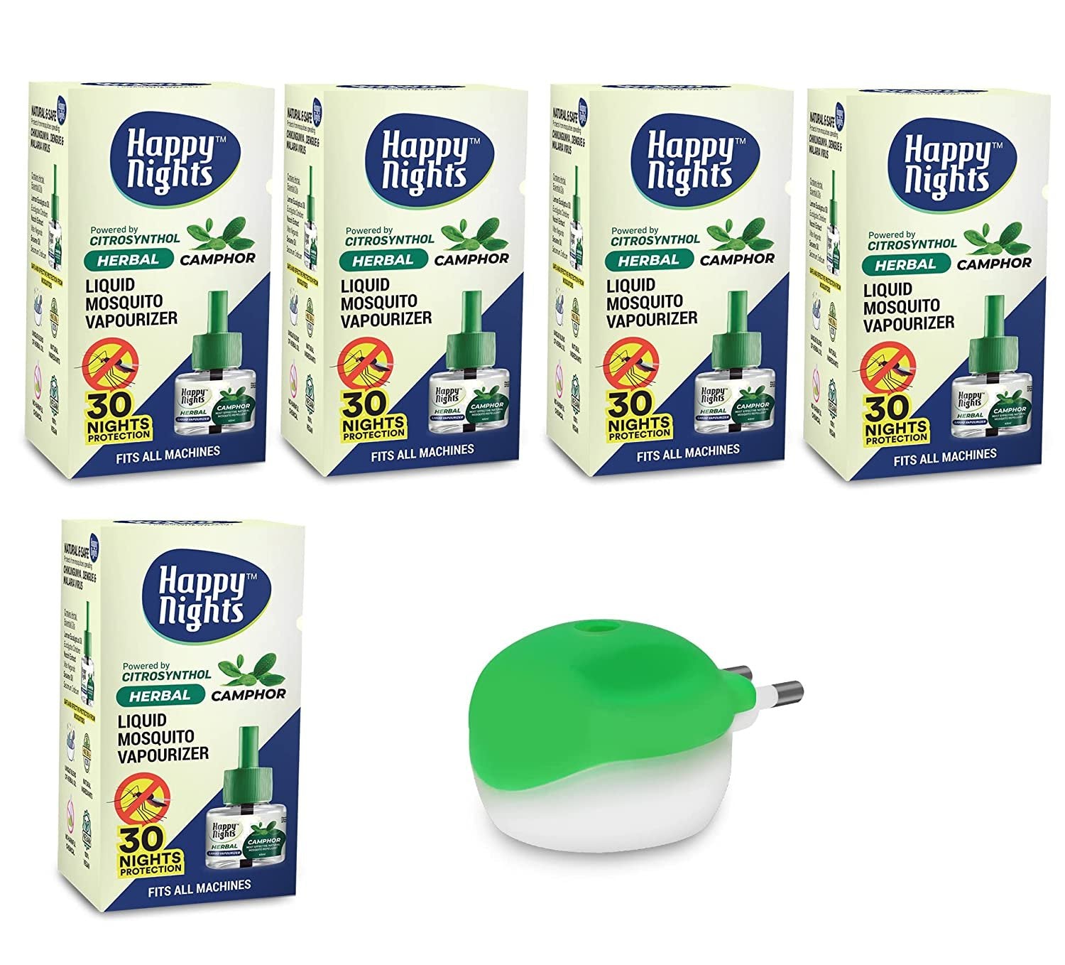 Mosquito Repellent Refill | 45ml with machine |Happy Nights Camphor