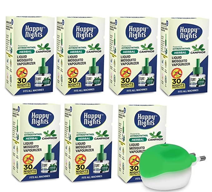 Mosquito Repellent Refill | 45ml with machine |Happy Nights Camphor