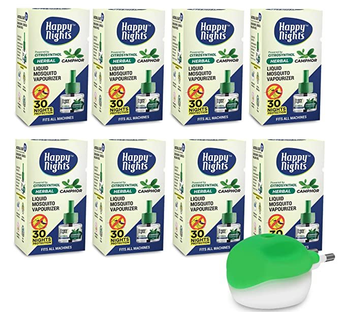 Mosquito Repellent Refill | 45ml with machine |Happy Nights Camphor