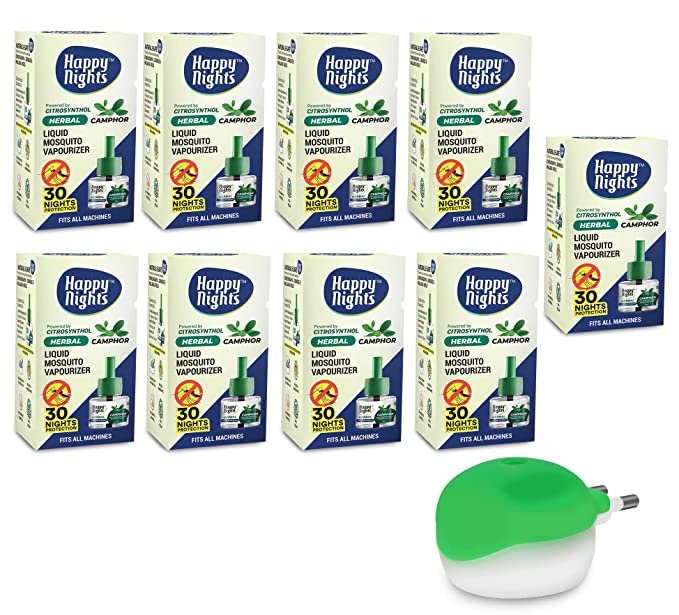 Mosquito Repellent Refill | 45ml with machine |Happy Nights Camphor