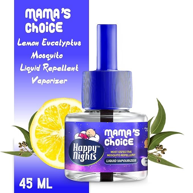 Happy Nights Lemon Eucalyptus Mosquito Repellent Refill, Mama’s Choice