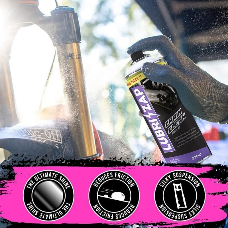 Lubrizap Bike Chain Cleaner Spray - 225ml