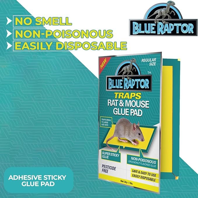 Blue Raptor Mouse Insect Rodent Lizard Trap Rat Catcher size-25.1 cm x 18.7 cm