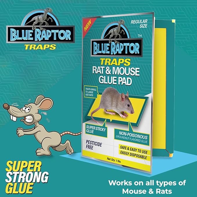 Blue Raptor Mouse Insect Rodent Lizard Trap Rat Catcher size-25.1 cm x 18.7 cm