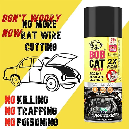 BOB CAT Car Non- Toxic Rat Repellent Spray | 2X Advance Formula  120ml
