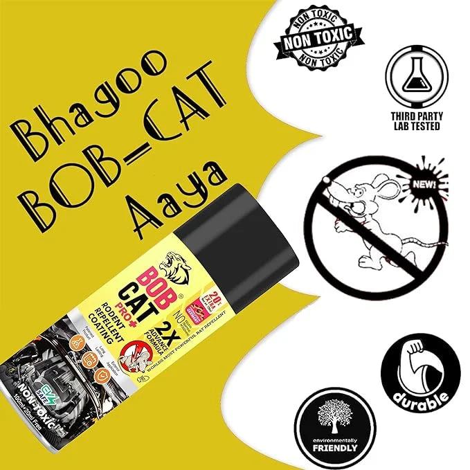 BOB CAT Car Non- Toxic Rat Repellent Spray | 2X Advance Formula  120ml