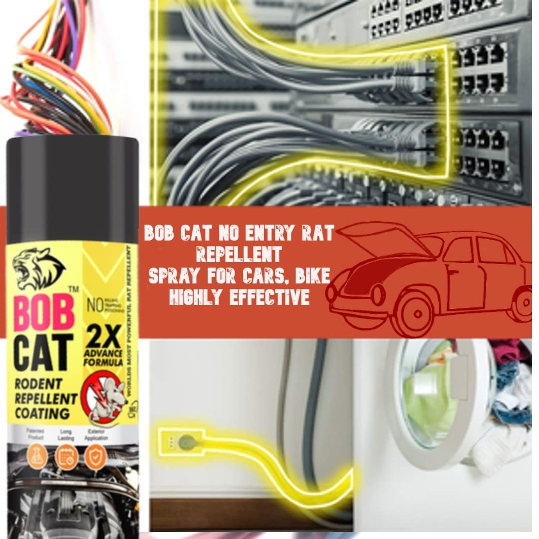 BOB CAT 200ml RAT REPELLENT + GLUE PAD RAT TRAP- PACK OF 10 COMBO OFFER