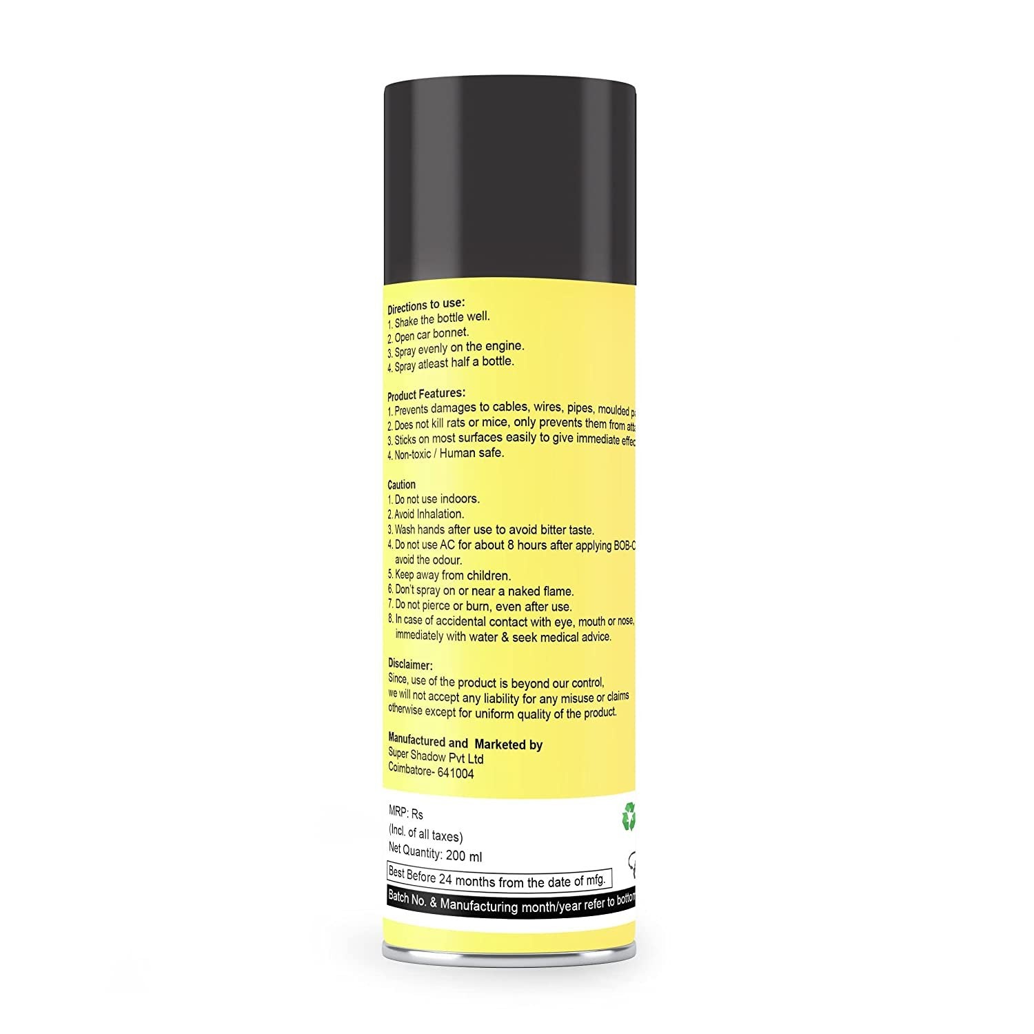 Bob Cat Rat Repellent Spray 200ml | 2X Advanced