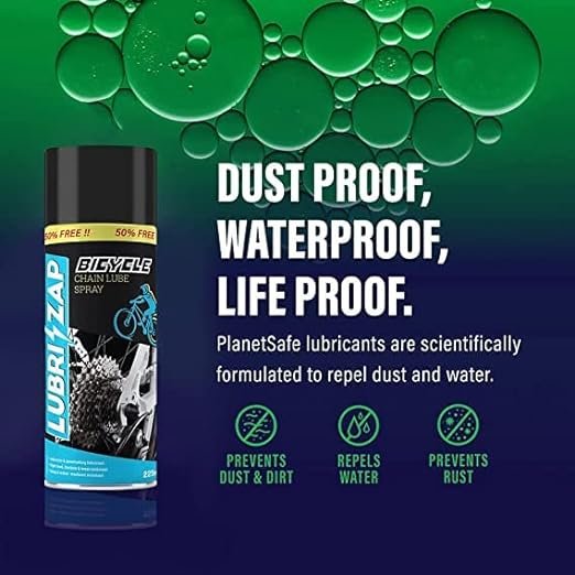 Lubrizap 225 ml Bicycle chain premium lube & 225 ml clean spray
