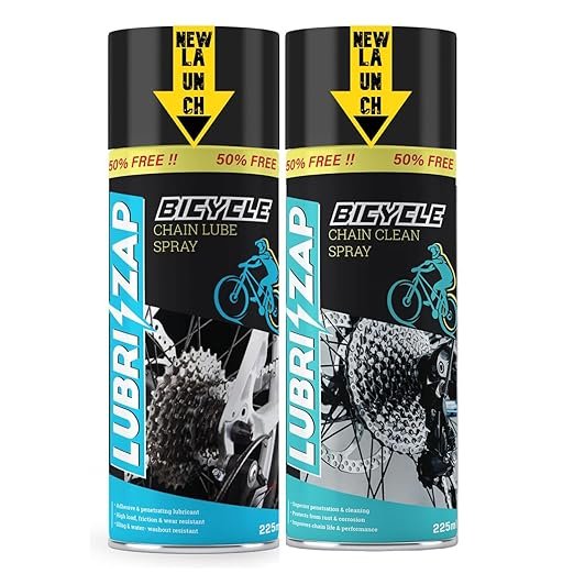 Lubrizap 225 ml Bicycle chain premium lube & 225 ml clean spray