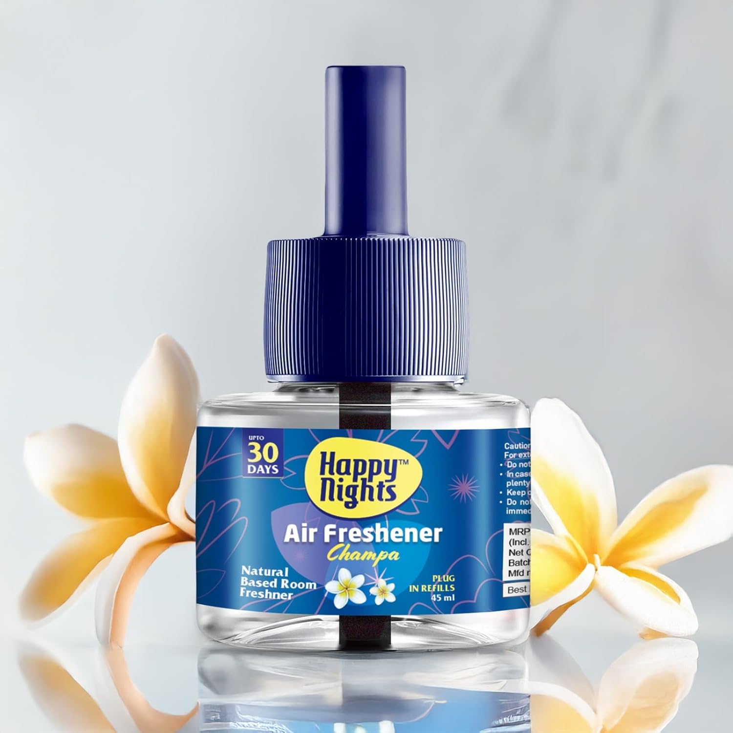 Happy Nights Plug In Room Freshener Kit | Champa Fragrance | Floral Air Freshener for Home