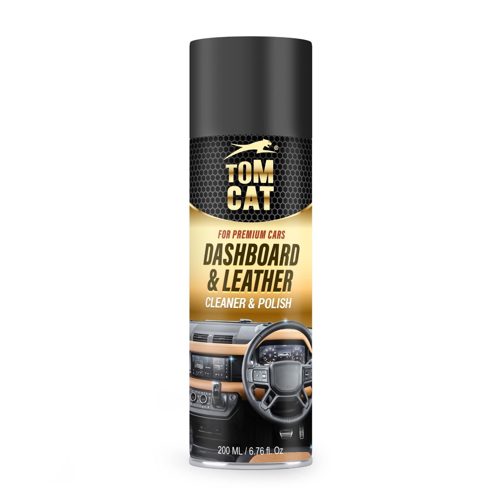Tom Cat Premium Dashboard, Leather Cleaner & Polish - 200ml