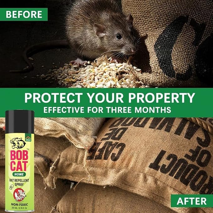 Bob Cat No Entry Rat Repellent Home Protection Spray- 200 ML
