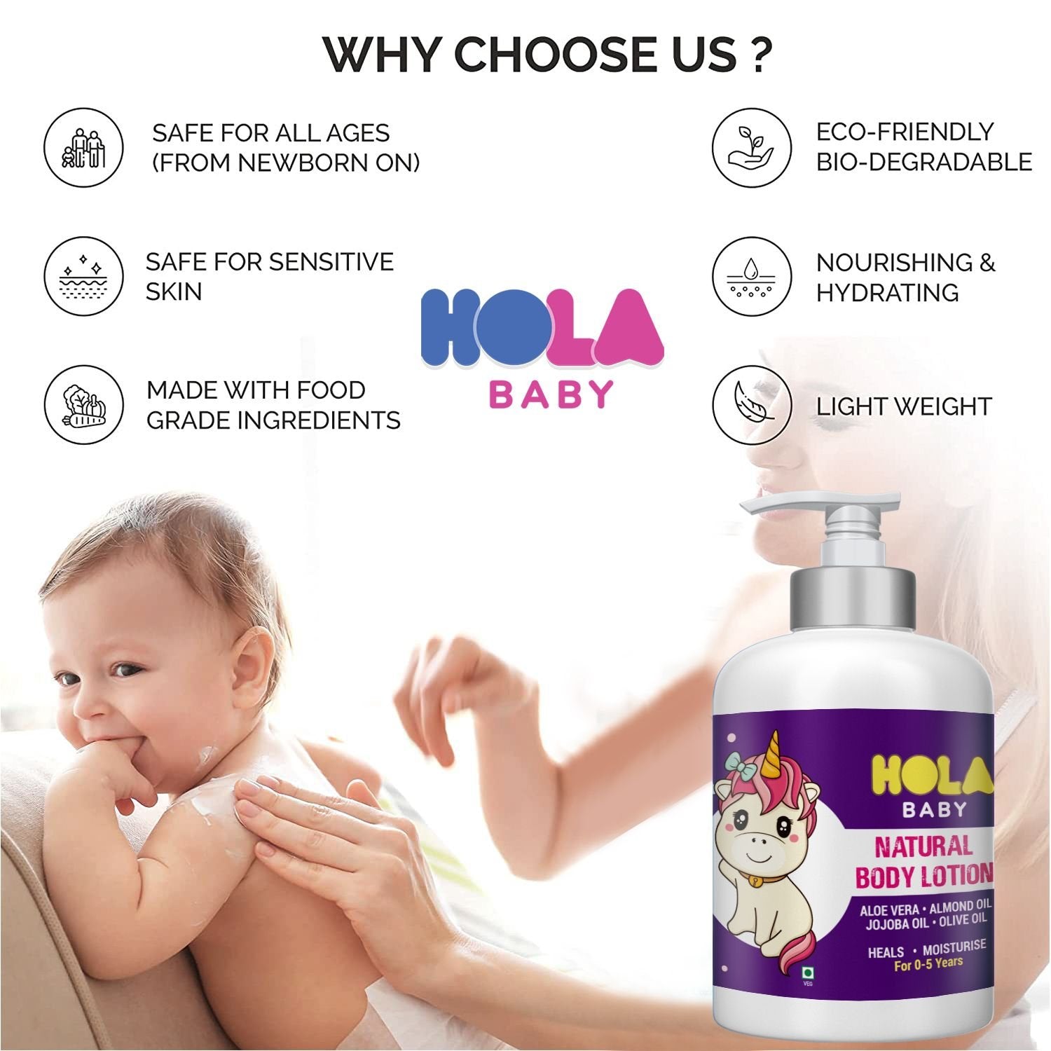HOLA Baby Natural Moisturizing Body Lotion 250ML