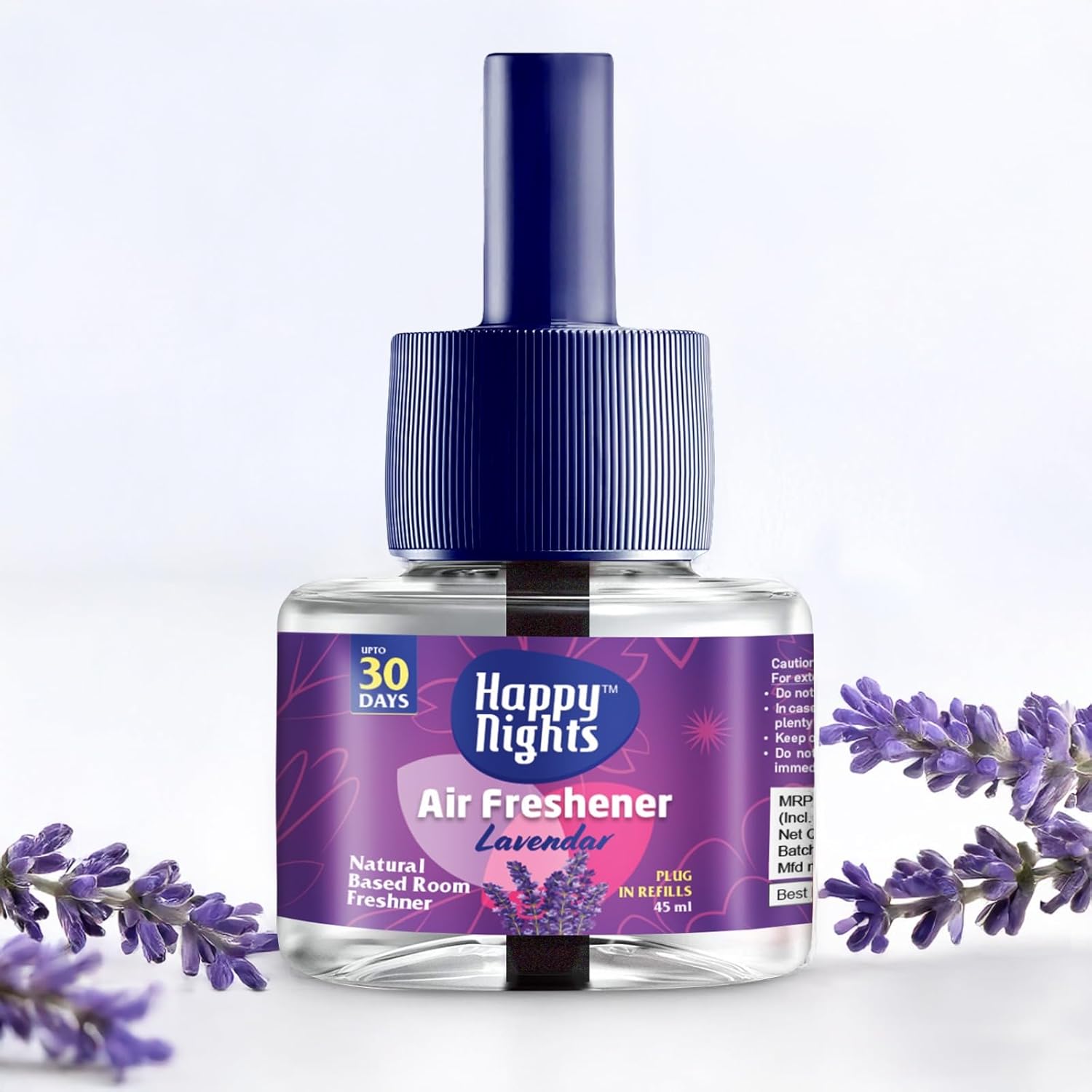 Happy Nights Plug In Room Freshener Kit | Lavendar Fragrance | Floral Air Freshener for Home