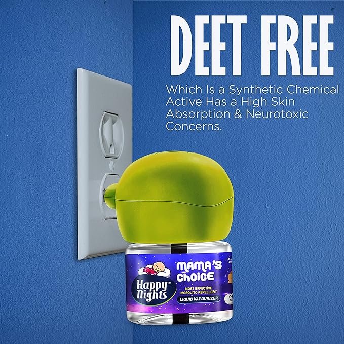 Happy Nights Lemon Eucalyptus Mosquito Repellent Refill, Mama’s Choice