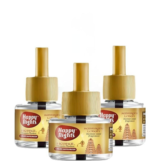 Happy Nights Sambrani Loban Mosquito Refill|Herbal Sambrani Loban Repellent