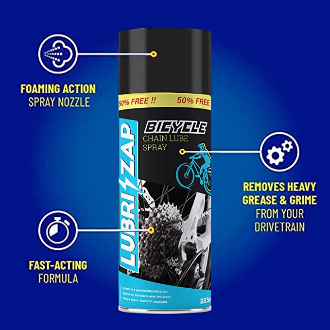 Lubrizap Bicycle chain Premium Lubricant Multipurpose Spray - 225ml
