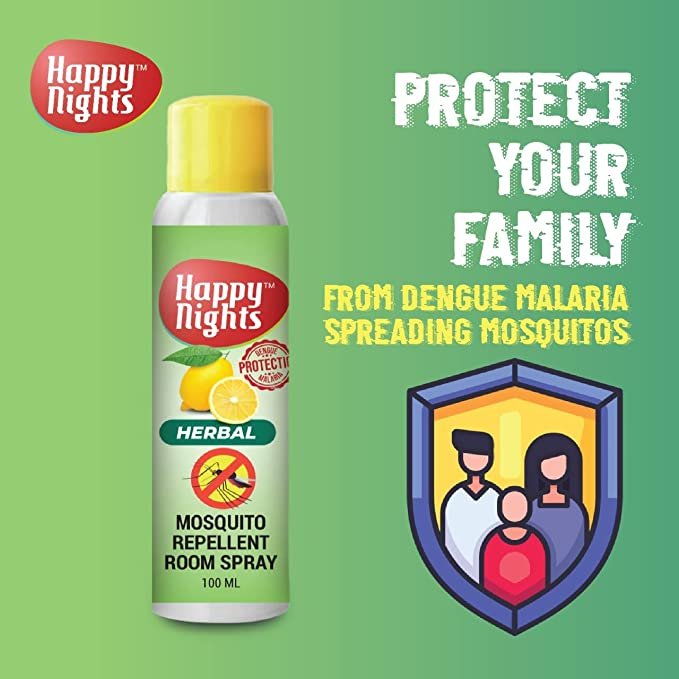 Mosquito Repellent Spray Lemon |Happy Night | 100ml