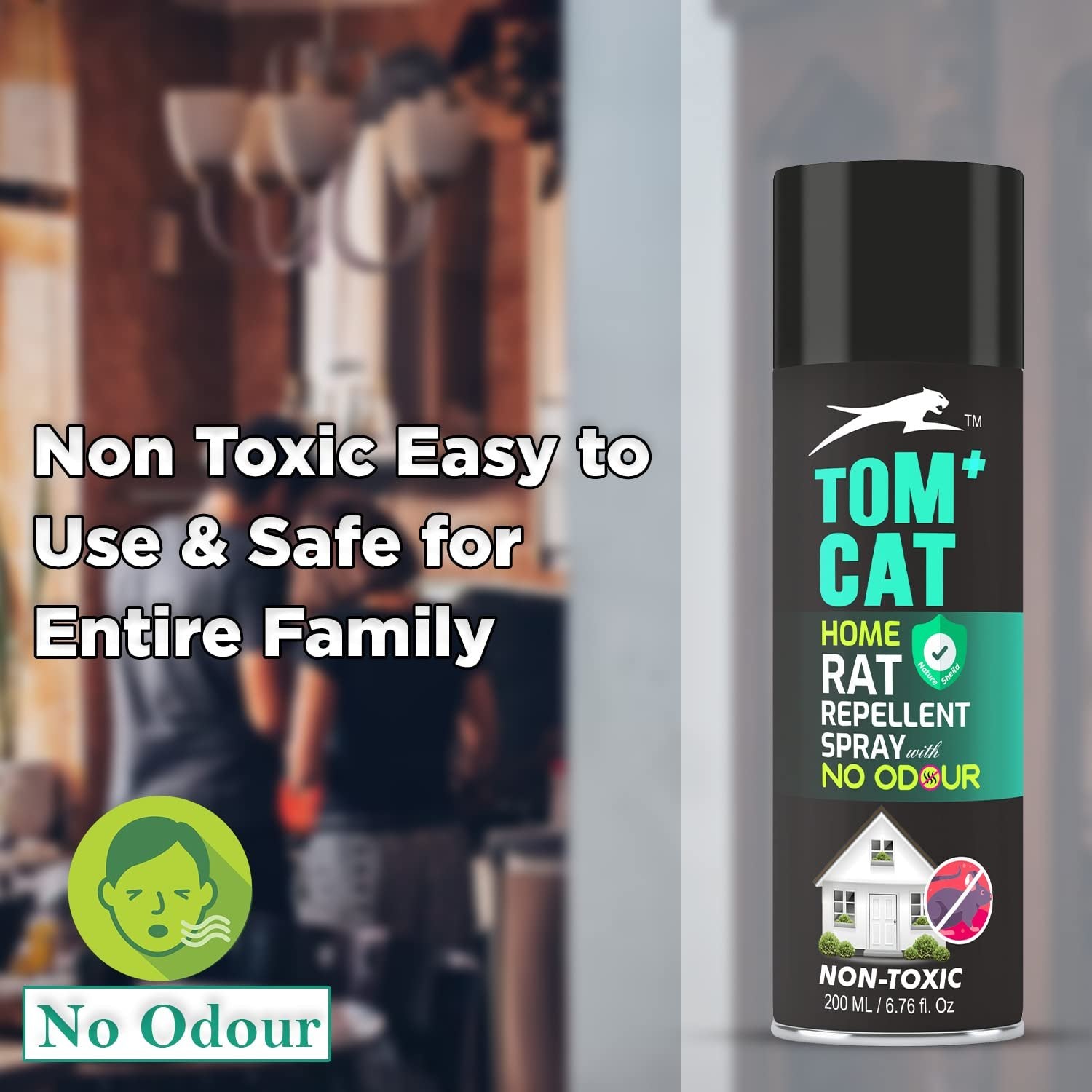 Tom Cat Rat  Repellent Spray for home - 200 ML