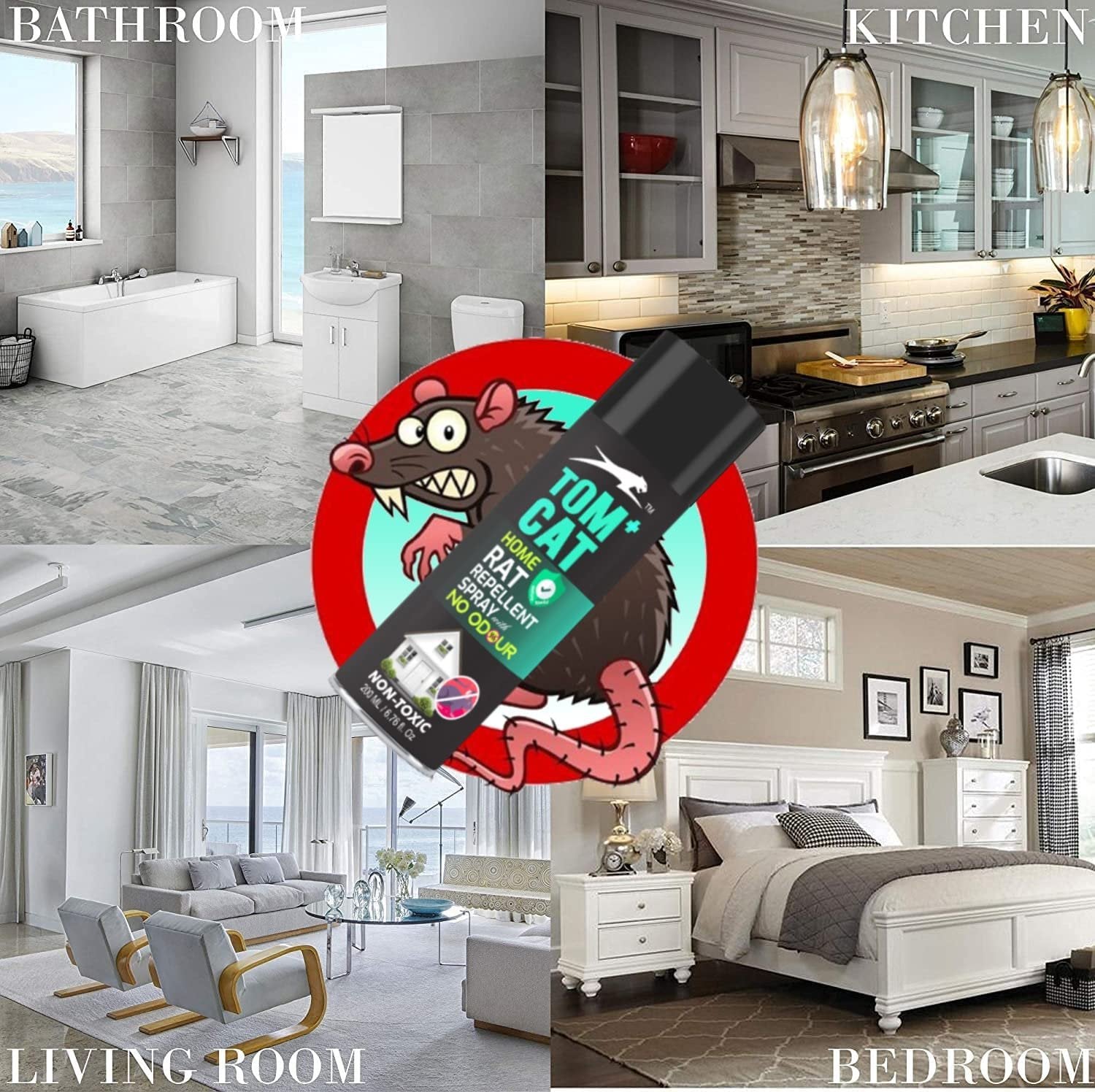 COMBO Rat Repellent Spray for Car and Home (200ml + 200ml)