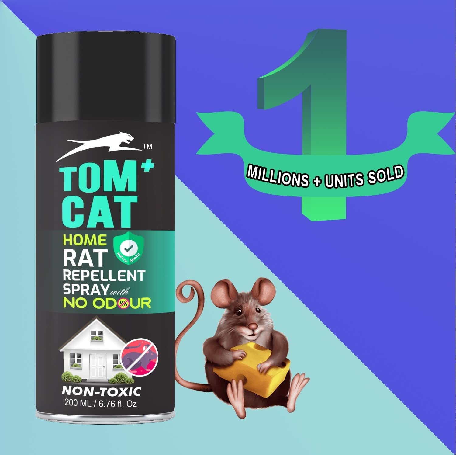 Tom Cat Rat  Repellent Spray for home - 200 ML