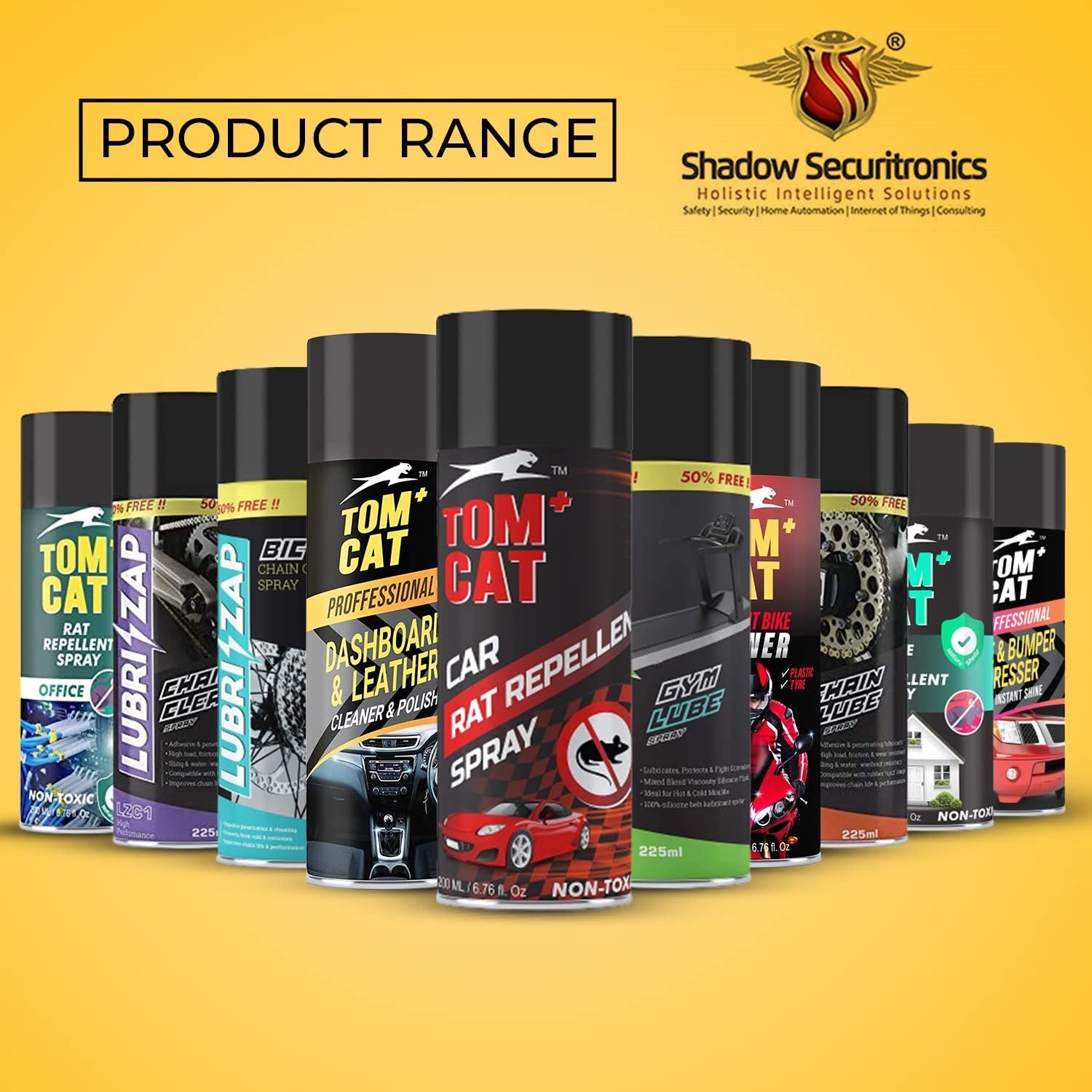 Tom Cat Premium Dashboard, Leather Cleaner & Polish - 200ml